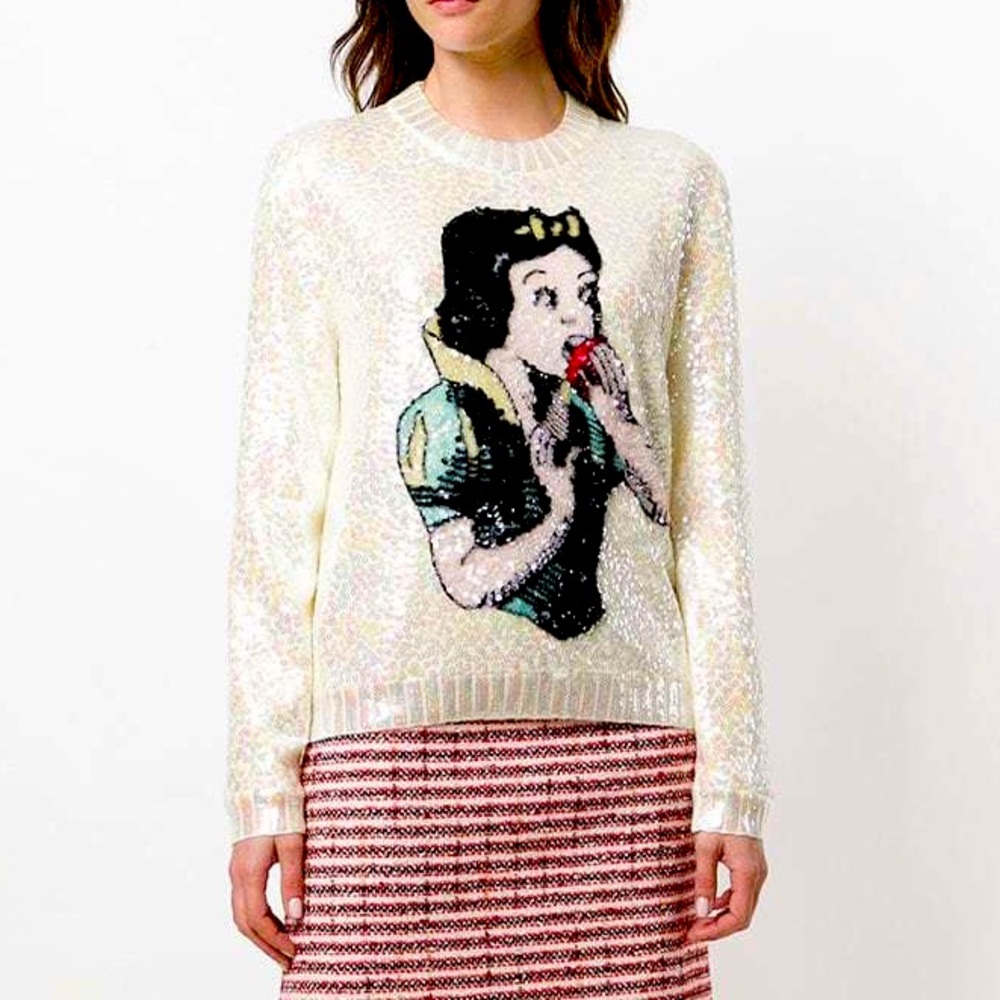 GUCCI
Snow White Sequin Wool Knit Sweater